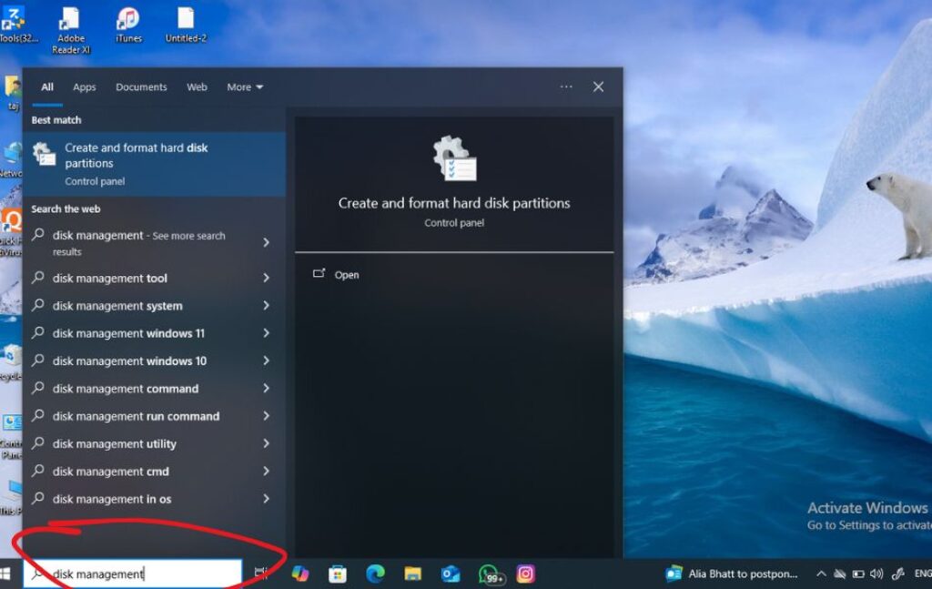 disk-management-search