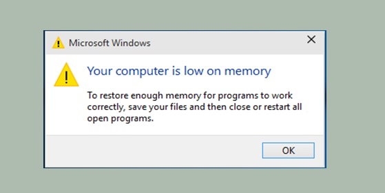 low-memry-warning-windows