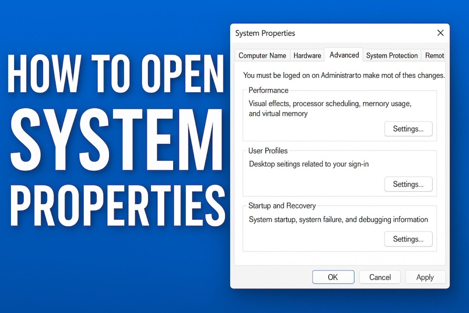 How to Open System Properties in Windows 11 - GeeksDigit.Com