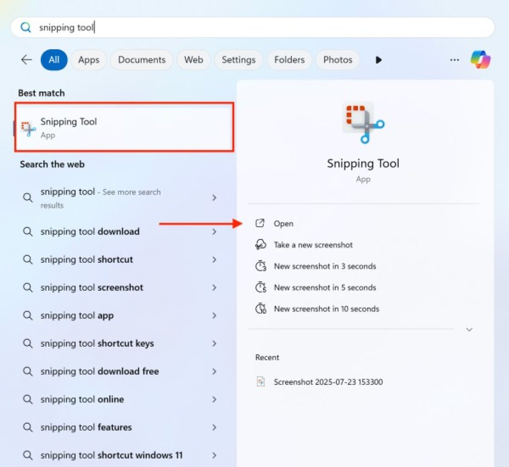 search-snipping-tool