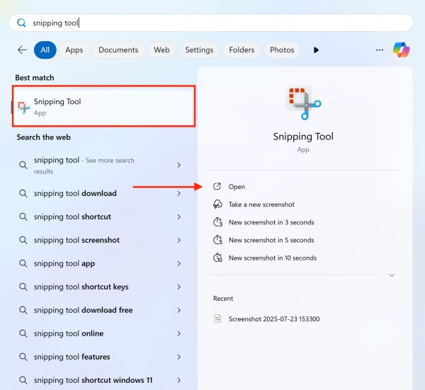 search-snipping-tool