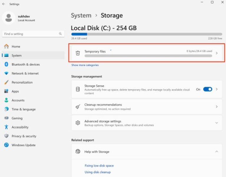 How to Delete Temporary Files on Windows 11 - GeeksDigit.Com