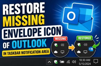 Restore-missing-Envelope-icon-of-Outlook-in-Taskbar-notification-area