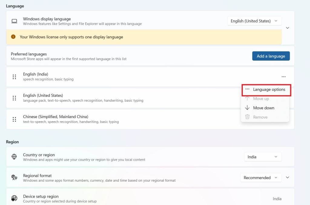 language-options