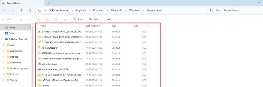 windows-r-recent-items