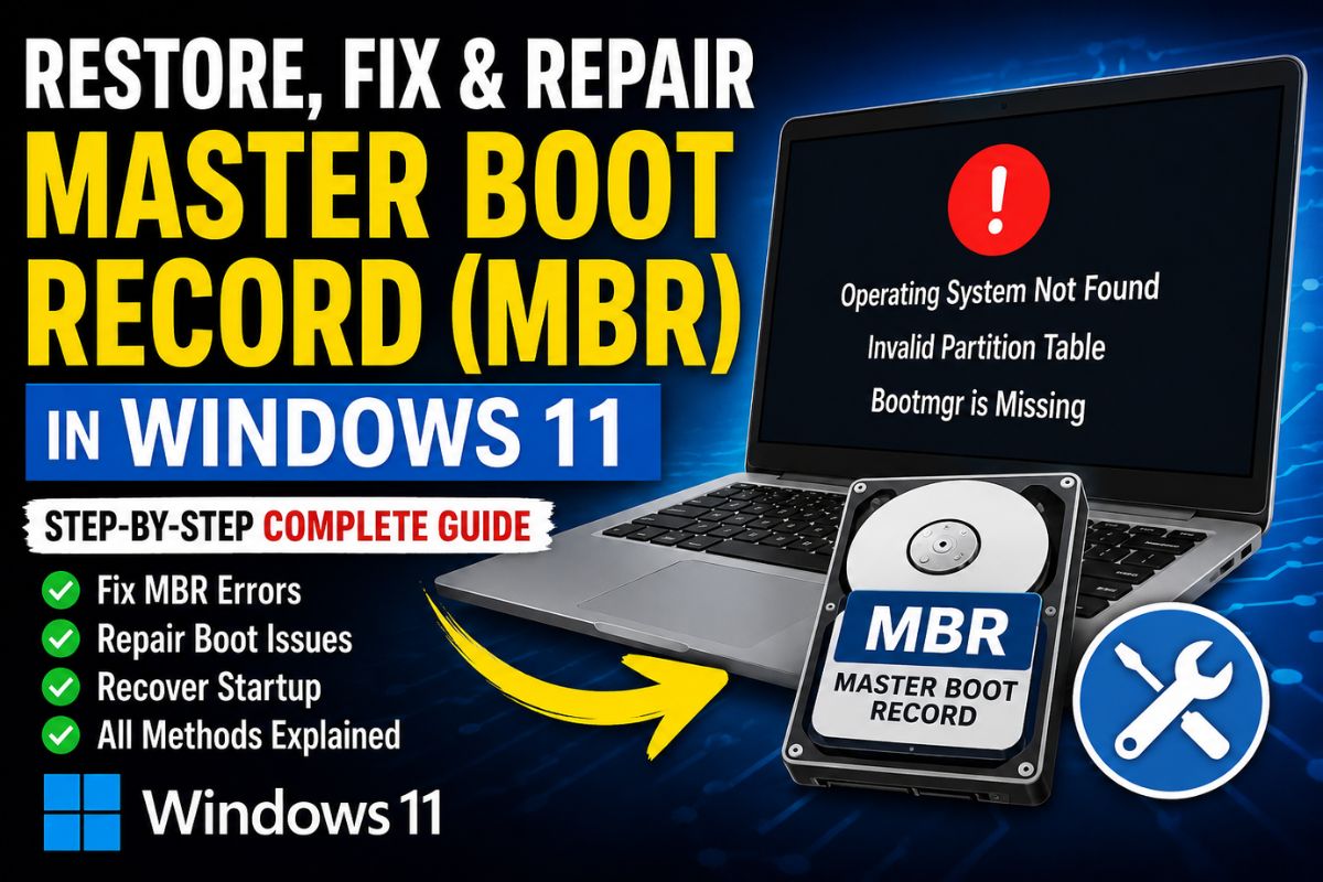 Restore, Fix & Repair Master Boot Record (MBR) in Windows 11