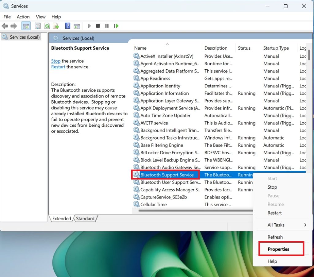 bluetooth-support-services-properties