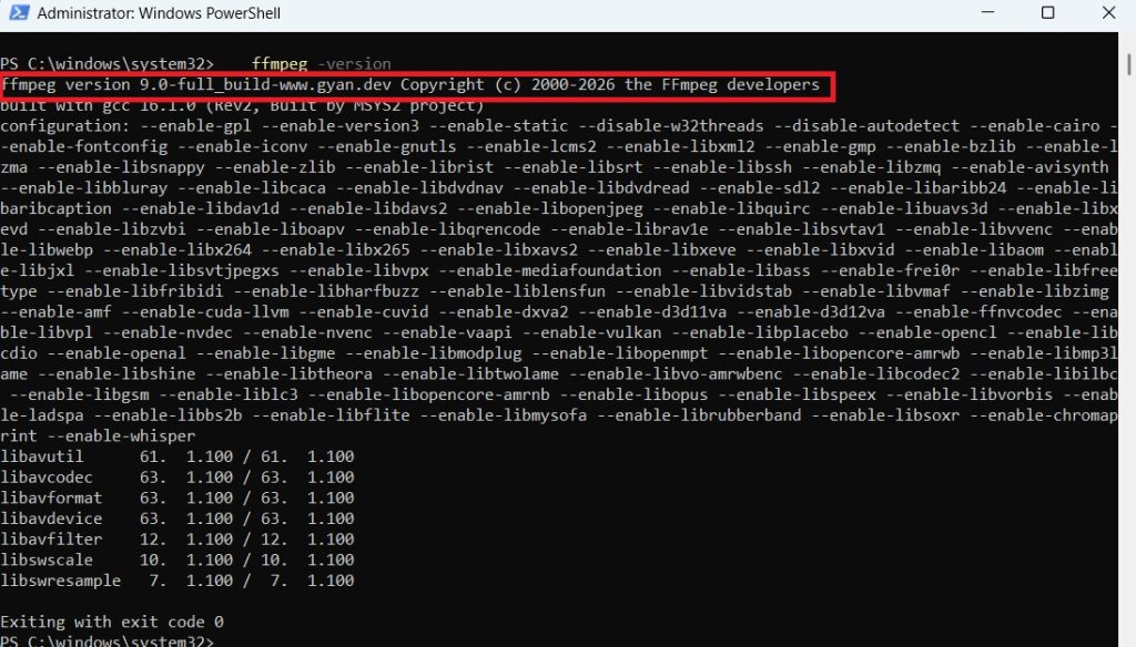 ffmpeg-version