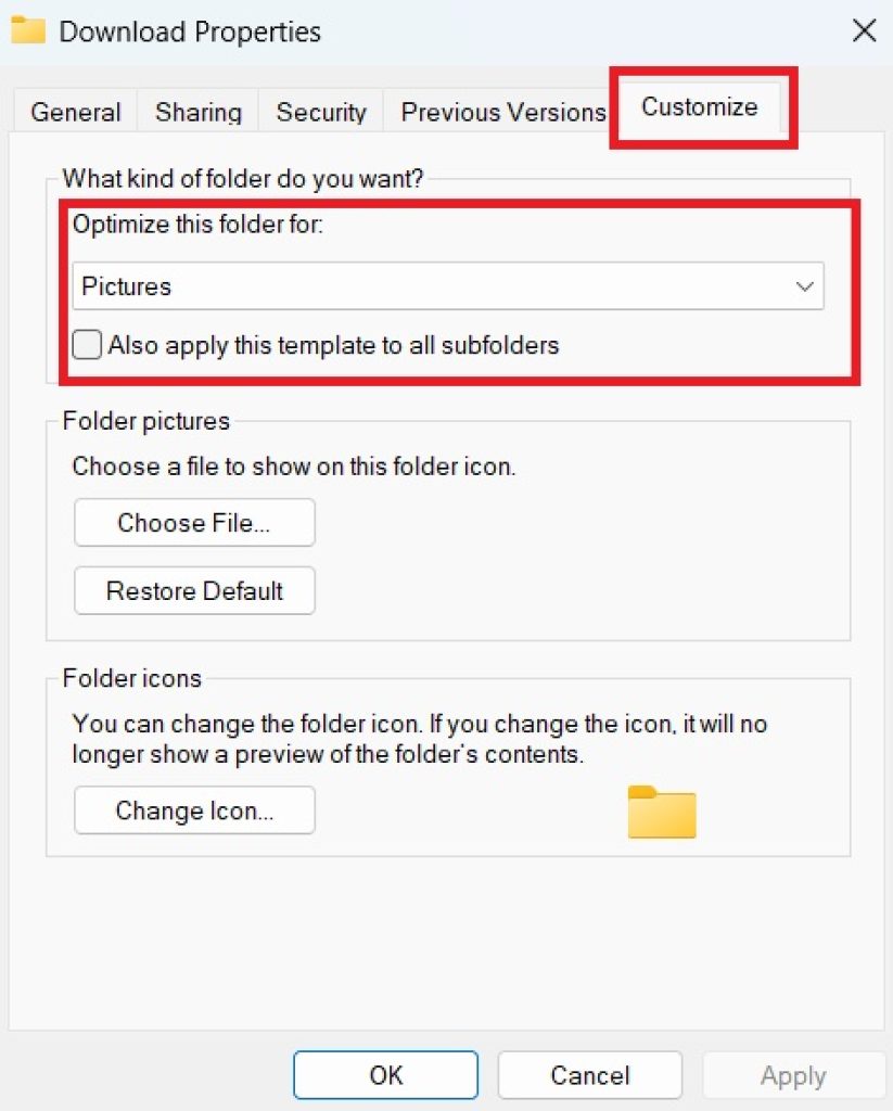 folder-properties-customise