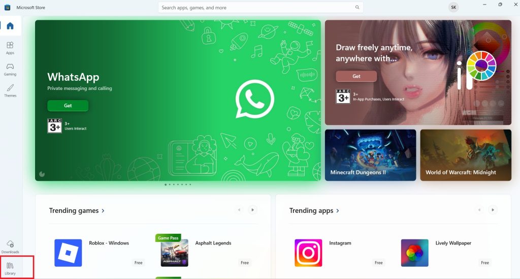 microsoft-store-library