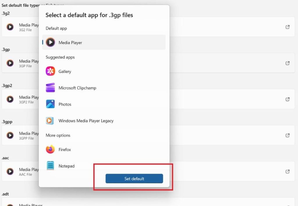 set-default-app-media