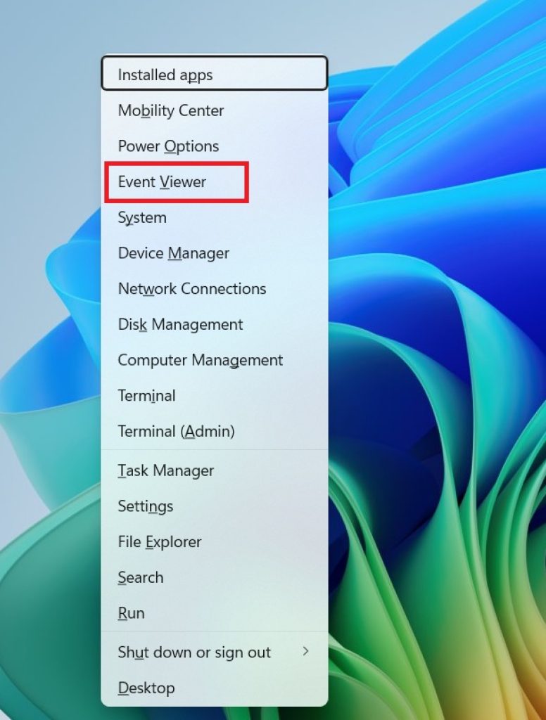 taskbar-event-viewer