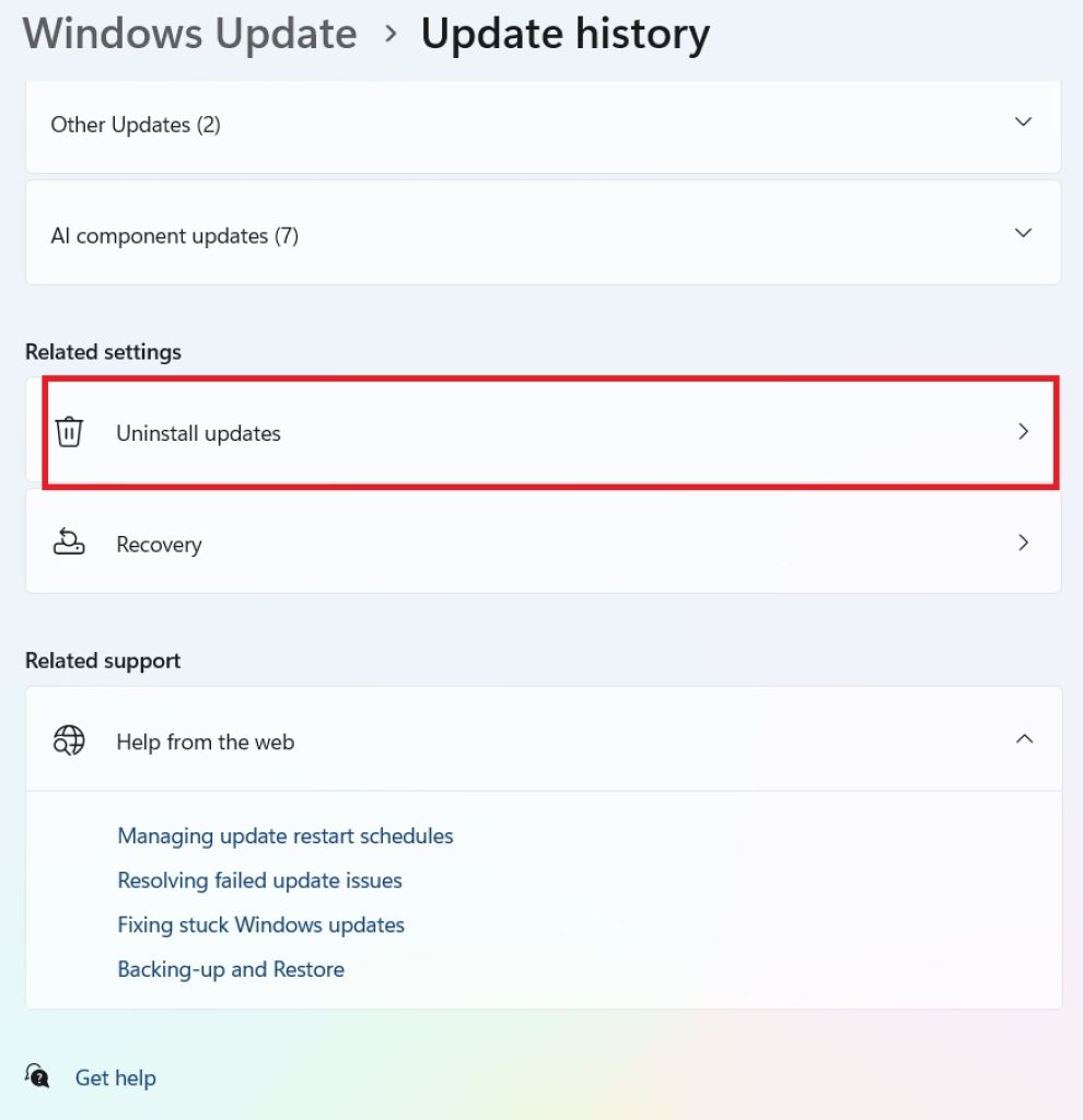 uninstall-updates