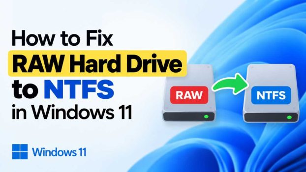 How to Fix RAW Hard Drive to NTFS in Windows 11