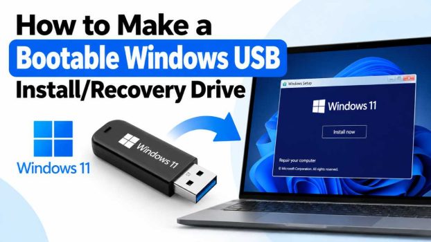 How to Make a Bootable Windows USB Install Recovery Drive