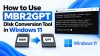 How to Use MBR2GPT Disk Conversion Tool in Windows 11