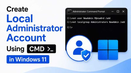 Create a Local Administrator Account Using CMD in Windows 11