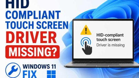 Fix HID Compliant Touch Screen Driver Missing On Windows 11