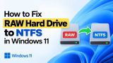 How to Fix RAW Hard Drive to NTFS in Windows 11