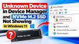 Unknown Device in Device Manager & NVMe M.2 SSD Not Showing in Windows 11