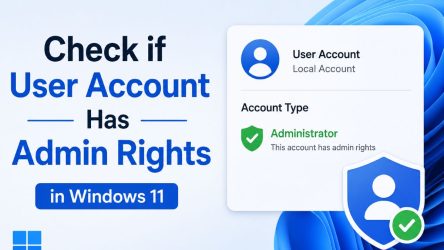 Check if User Account Has Admin Rights in Windows 11