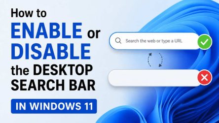 How to Enable/Disable Desktop Search Bar in Windows 11