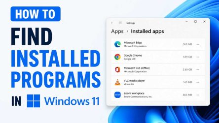 How To Find Installed Programs In Windows 11