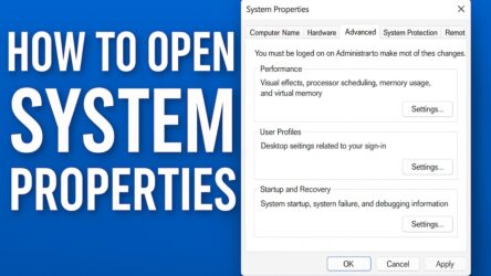How to Open System Properties in Windows 11