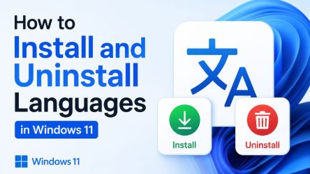 How to Install and Uninstall Languages in Windows 11