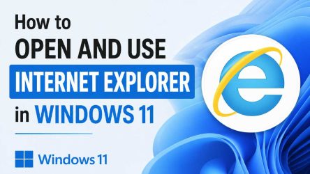 How to Open and Use Internet Explorer in Windows 11