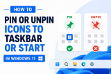 Pin or Unpin Icons to Taskbar or Start in windows 11
