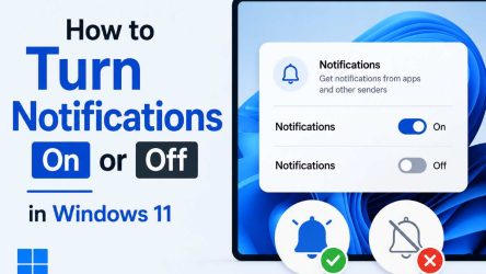 How to Turn Notifications On or Off in Windows 11